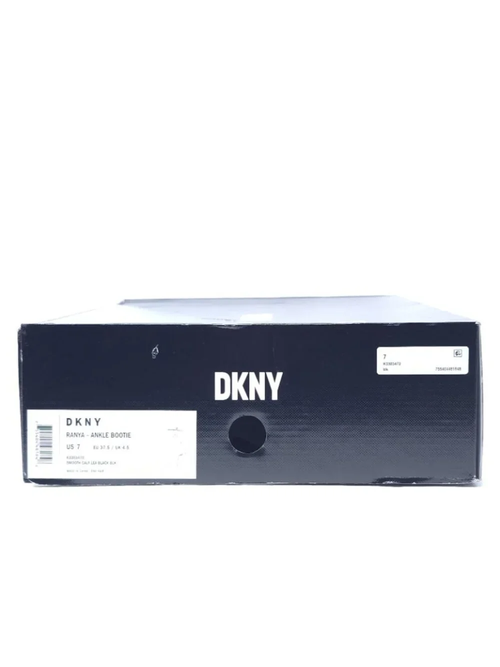 DKNY Women's Ranya Zip Ankle Bootie Black Leather Size 7 Style K3303470